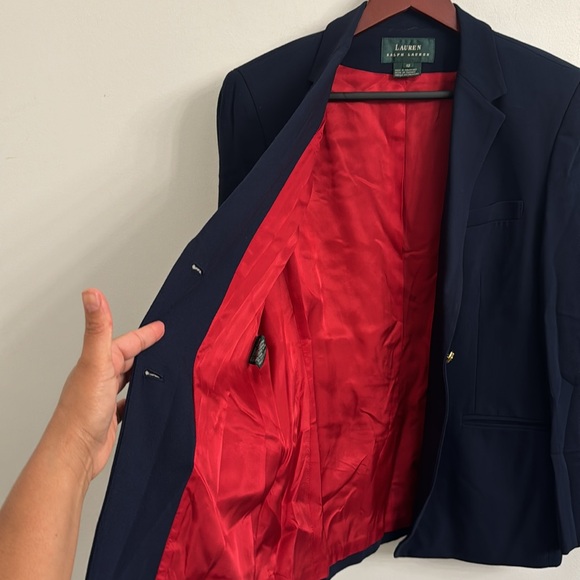 Lauren Ralph Lauren vintage navy and red blazer sz 12 - Picture 7 of 9